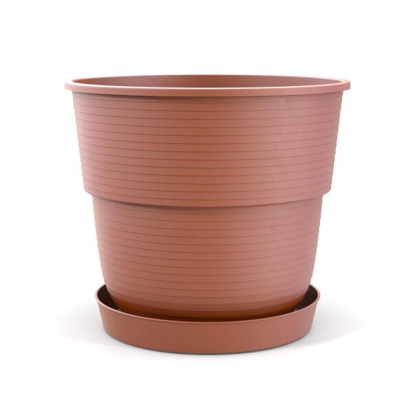 Blumentopf Milano mit Untersetzer Terrakotta Ø 16 cm