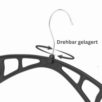 Plastard Kleiderbügel Set S38 – 38 cm – Kunststoff – modern, platzsparend & rutschfest – 10 bis 100 Stück – Made in Germany