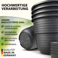 Anzuchttöpfe10 cm  Anthrazit