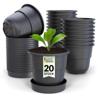 Anzuchttöpfe Set 10 cm Durchmesser Anthrazit 20...