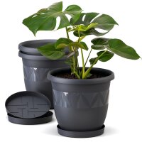 Blumentopf Capri-3er Set Anthrazit Ø35 cm mit...
