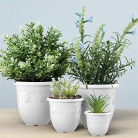 Übertöpfe Capri 3er Set - Weiss Ø 40 cm