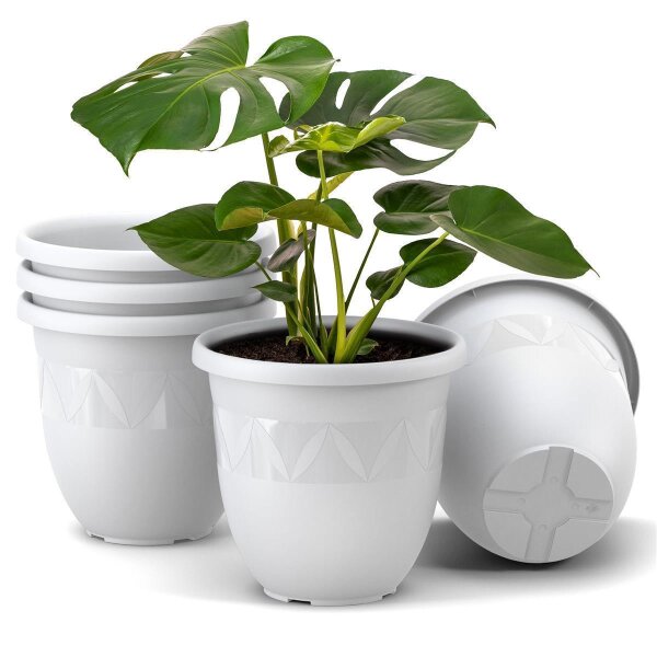 Übertöpfe Capri 5er Set - Weiss Ø 40 cm