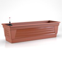 Blumenkasten Milano 3er Set - Terrakotta - mit Hydroeinsatz und Wasserstandsanzeiger