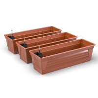 Blumenkasten Milano 3er Set - Terrakotta - mit...