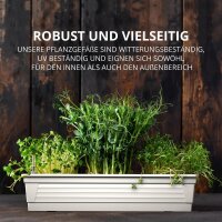 Blumenkasten Milano 3er Set - Weiss - mit Hydroeinsatz...