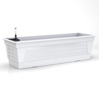 Blumenkasten Milano 3er Set - Weiss - mit Hydroeinsatz und Wasserstandsanzeiger