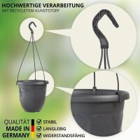 Blumentopf Hängeampel - Anthrazit Ø 24 cm