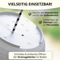 Blumentopf Milano mit Untersetzer Weiß Ø 32 cm