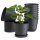 Blumentöpfe Milano mit Untersetzer 10er Set - Farbe Anthrazit Ø 22 cm