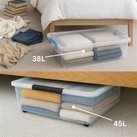 Plastard Aufbewahrungsboxen mit Deckel und Rollen –...