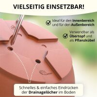 Blumentopf Capri mit Untersetzer Terrakotta Ø 18 cm