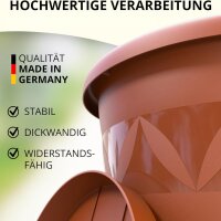 Blumentopf Capri mit Untersetzer Terrakotta Ø 27 cm