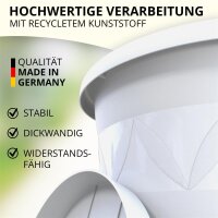 Blumentopf Capri mit Untersetzer Weiss Ø 27 cm
