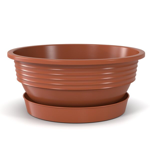 Blumenschale mit Untersetzer Terrakotta Ø 40 cm