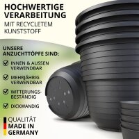 Anzuchttöpfe 8 cm Anthrazit 10 Stück