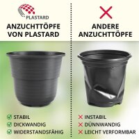 Anzuchttöpfe 8 cm Anthrazit 10 Stück
